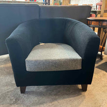 Load image into Gallery viewer, Contemporary Mixed Fabrics Club Chair
