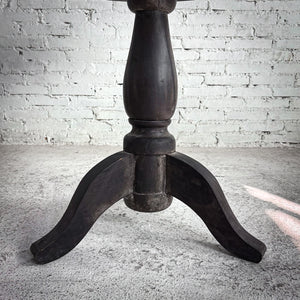 C. 1950's Indian Ebonized Wood Pedestal Table