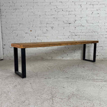 Load image into Gallery viewer, Industrial Solid Wood Sled Leg Bench
