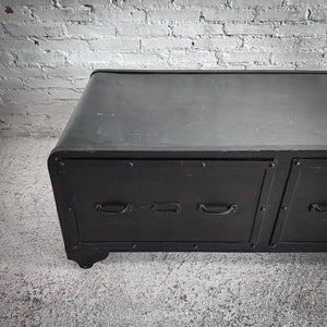 Industrial Black Bent Steel Cocktail Table