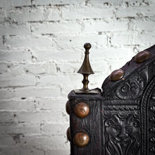 Load image into Gallery viewer, Set of 2 19th C. Spanish Embossed Leather Dining Chair
