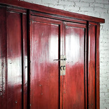 Load image into Gallery viewer, Antique Chinese Lacquered Elm Wood Altar Cabinet
