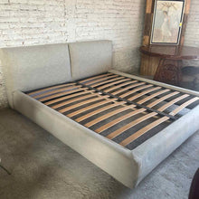 Load image into Gallery viewer, Upholstered Gray King Bed
