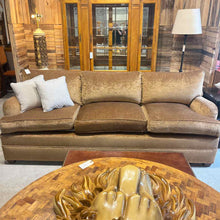Load image into Gallery viewer, Traditional Brown Velour Sofa
