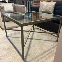 Load image into Gallery viewer, Contemporary Industrial Iron &amp; Glass Cocktail Table
