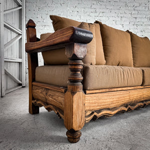 Vintage 3 Seat Hacienda Style Hardwood Sofa