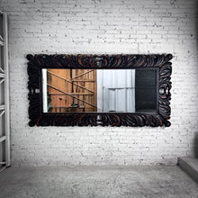 Load image into Gallery viewer, Baroque Hand Carved Dark Gold Cedar Full Length Mirror
