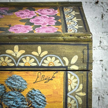Load image into Gallery viewer, Mexican Signed Folk Art Hand-Painted Wood Chest
