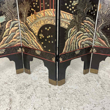 Load image into Gallery viewer, Vintage Chinoiserie 4-Panel Folding Screen

