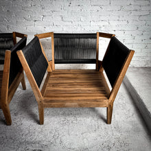 Load image into Gallery viewer, Set of 2 Contemporary Teak &amp; All Weather Rattan Garden Chair
