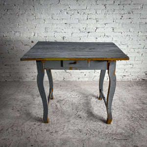 Antique Campesino Painted Pine Side Table