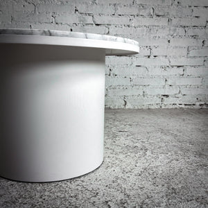Blu Dot Plateau Carrara Marble Side Table