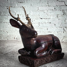 Load image into Gallery viewer, Single Southeast Asian Carved Dark Wood Decorative Sculpture
