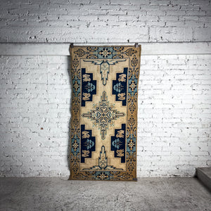 Geometric Cotton Chinese Knotted Rug