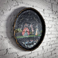 Load image into Gallery viewer, 19th C. Tole Painted Wood Tray Wall Decor
