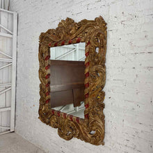Load image into Gallery viewer, Spanish Baroque Style Carved Wood Wall Mirror
