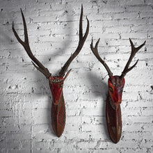 Load image into Gallery viewer, Single Southeast Asian Hand Carved Painted Wood Wall Decor
