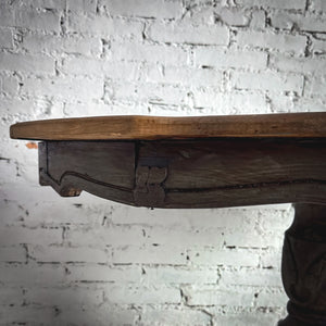 Antique Rococo Revival Walnut Pedestal Table
