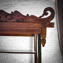 Load image into Gallery viewer, 19th C. Canopy Javanese Hand Carved Wood Daybed

