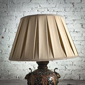 Vintage Eclectic Glazed Ceramic Standard Table Lamp