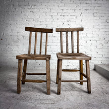 Load image into Gallery viewer, Set of 2 Antique Campesino Patina Wood Accent Chair
