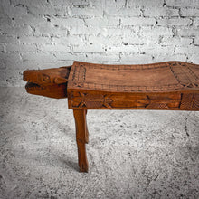 Load image into Gallery viewer, 1990&#39;s Chacmool Figural Mesquite Bench
