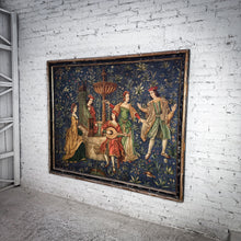 Load image into Gallery viewer, Antique Unsigned Romanticism Oil Wood Painting
