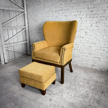 Load image into Gallery viewer, 2 Piece Transitional Fabric Yellow Armchair
