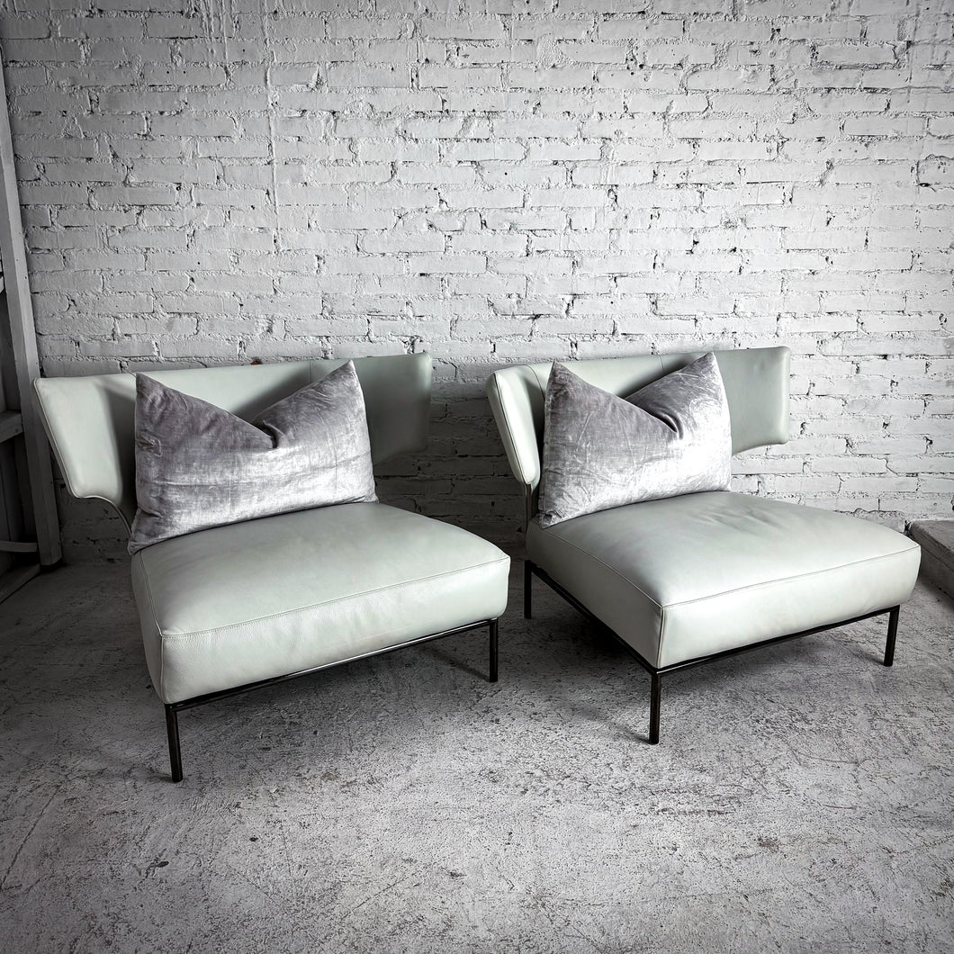 Set of 2 Erba Abbraccio Leather Lounge Chair