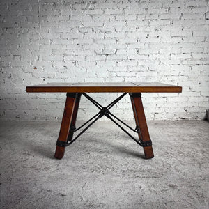 Industrial Wood & Iron Cocktail Table