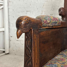 Load image into Gallery viewer, Gothic Revival Carved Wood Throne Armchair
