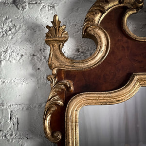 Louis XVI Style Veneer Wood Wall Mirror