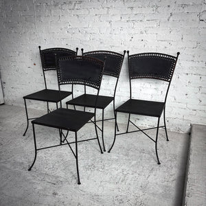 Set of 4 Industrial Iron Dining Chair