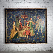 Load image into Gallery viewer, Antique Unsigned Romanticism Oil Wood Painting
