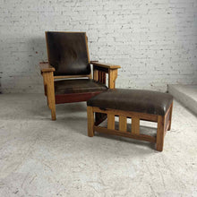 Load image into Gallery viewer, Studio Craft Oak Lounge Chair &amp; Ottoman
