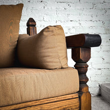 Load image into Gallery viewer, Vintage 3 Seat Hacienda Style Hardwood Sofa
