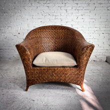 Load image into Gallery viewer, Oversized Tropical Wicker Rattan Armchair
