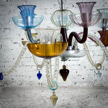Load image into Gallery viewer, Murano Multi-Color Glass Crystal Chandelier
