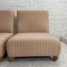 Load image into Gallery viewer, Pair of Transitional Stripped Slipper Chairs
