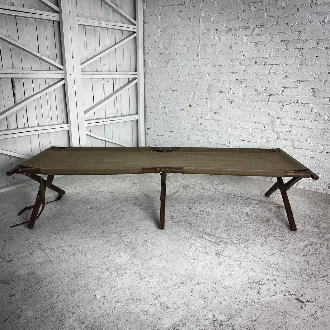 1950's Military Style Cot Canvas Bed