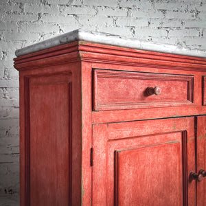 Vintage Swedish Painted Oak Sideboard