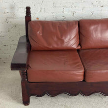 Load image into Gallery viewer, Mexican Hacienda Leather Mesquite Sofa
