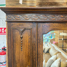Load image into Gallery viewer, English Revival Oak Wardrobe Cabinet
