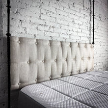 Load image into Gallery viewer, Evos Traditional Queen Ebonized Iron + Linen Bed
