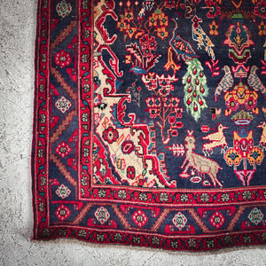 Mid Century Area Persian Knotted Rug