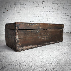19th Century Olinala Distressed Wood Trunk