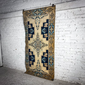 Geometric Cotton Chinese Knotted Rug