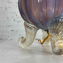 Load image into Gallery viewer, Murano Amethyst Ribbed Glass Lamp
