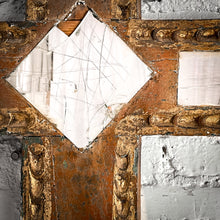 Load image into Gallery viewer, Vintage Monumental Religious Mirrored Hardwood Cross Architectural Element
