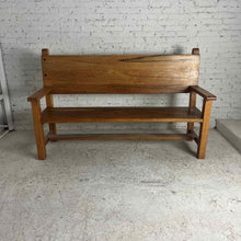 Load image into Gallery viewer, Arts &amp; Crafts Solid Oak Bench
